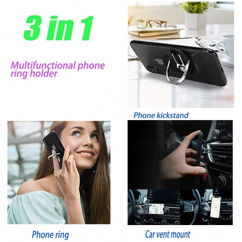 Finger Ring Holder, Swivel Kickstand 3-in-1 Car Air Vent Mount Stand - NWE51