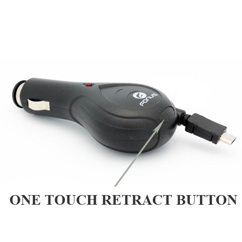 Car Charger, Adapter Power DC Socket MicroUSB Retractable - NWC18