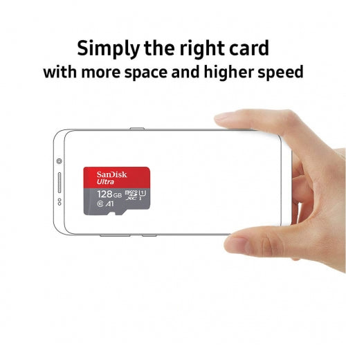 128GB Memory Card, MicroSDXC Class 10 MicroSD High Speed Sandisk Ultra - NWS03