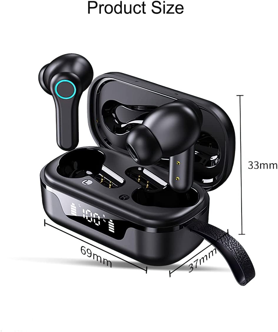 TWS Wireless Earphones, Hands-free Mic Headset True Stereo Headphones ANC Earbuds - NWE70