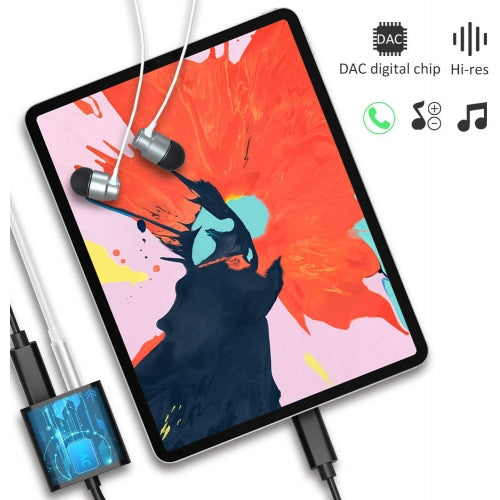 USB-C Headphone Adapter, Mic Support Splitter Charger Port 3.5mm Jack Earphone - NWG76