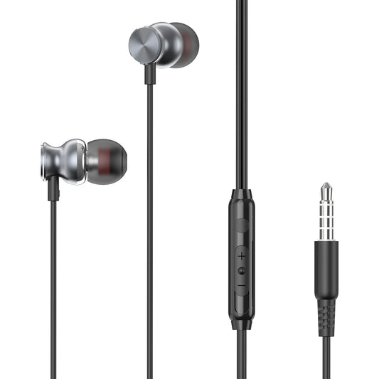 Wired Earphones, Metal Earbuds Headset Handsfree Mic Headphones Hi-Fi Sound - NWD99