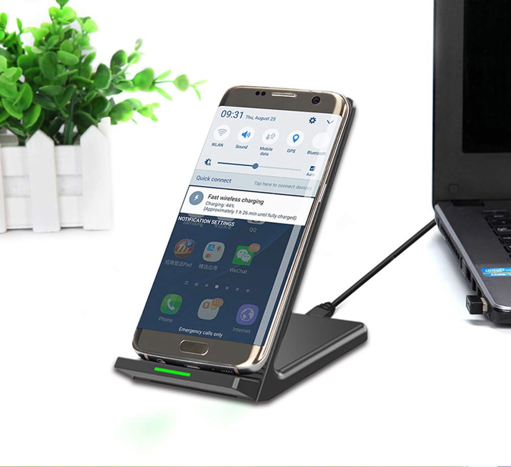 Wireless Charger, Charging Pad 2-Coils Detachable Stand 10W Fast - NWZ40