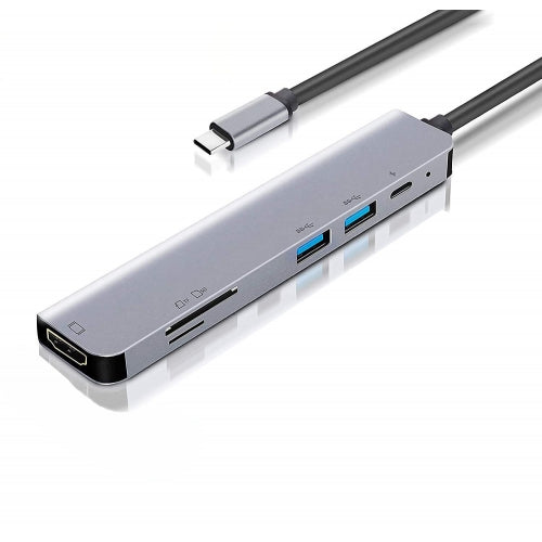 7-in-1 USB-C to 4K HDMI Adapter, TV Video Hub MicroSD Slot Charger Port HDTV Adapter PD Port - NWS78