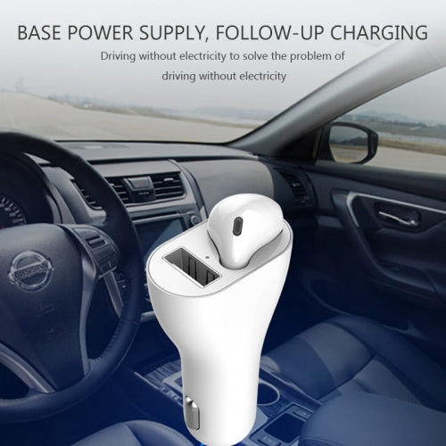 Wireless Earphone, Hands-free Microphone Single Earbud Headphone Mono Headset Docking Car Charger - NWL89