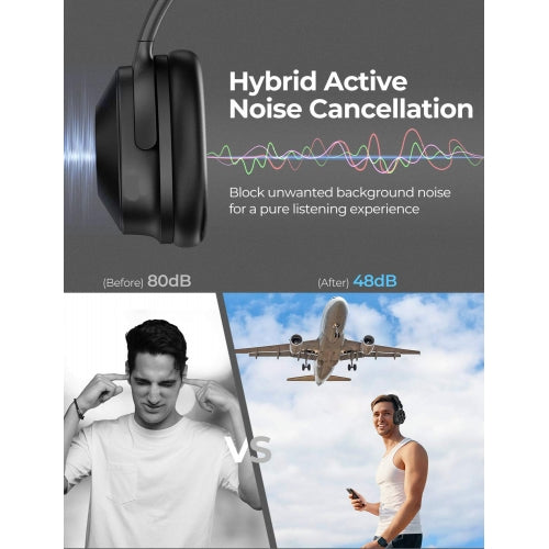 Wireless Headphones, Earphones Hands-free w Mic Headset Foldable - NWL87