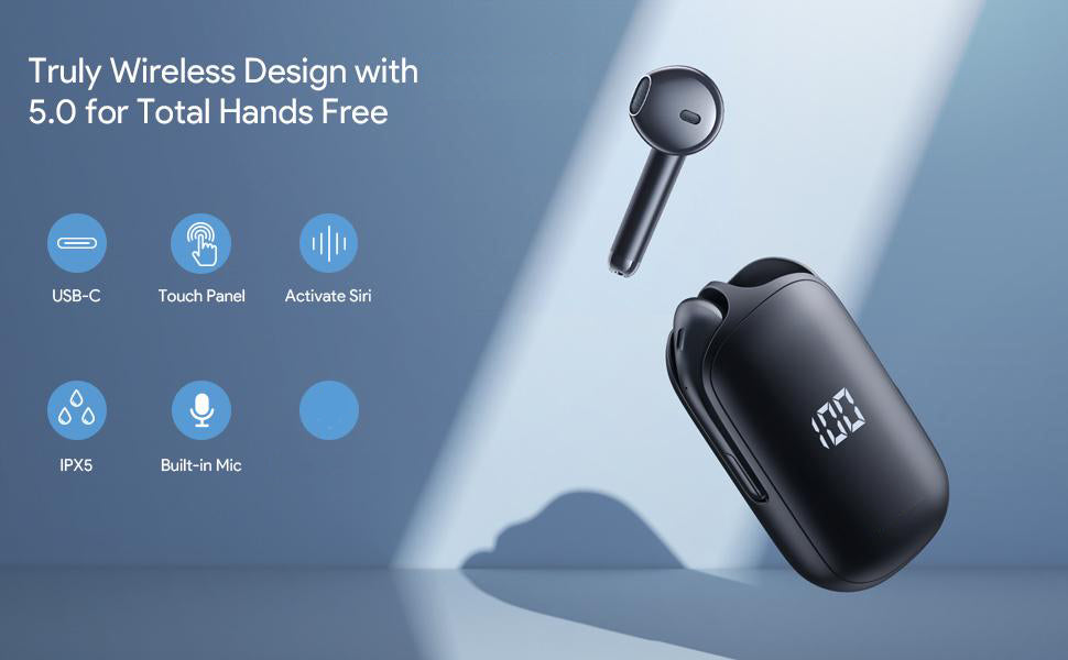 TWS Earphones, Headset True Stereo Headphones Earbuds Wireless - NWZ77