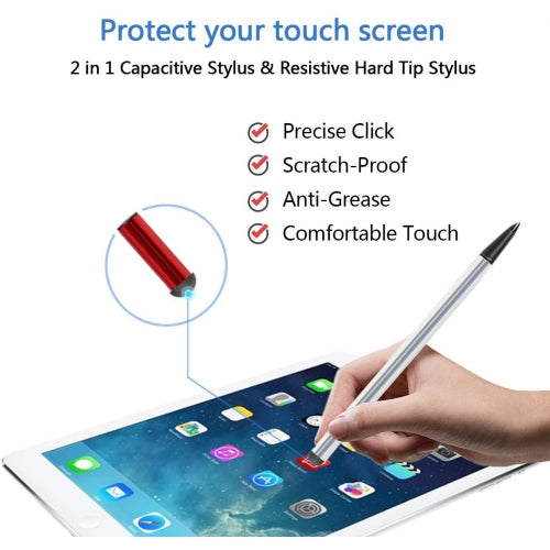 Red Stylus, Lightweight Compact Touch Pen Capacitive and Resistive - NWF73