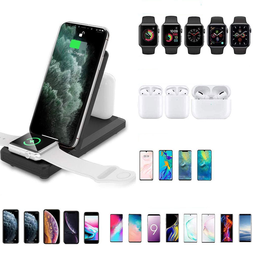 Wireless Charger, Charging Pad 2-Coils Stand Folding 15W Fast - NWZ82