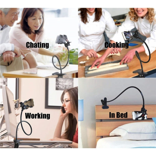 Clip Holder, Long Gooseneck Lazy Arm Mount Desk Bed Stand - NWL62