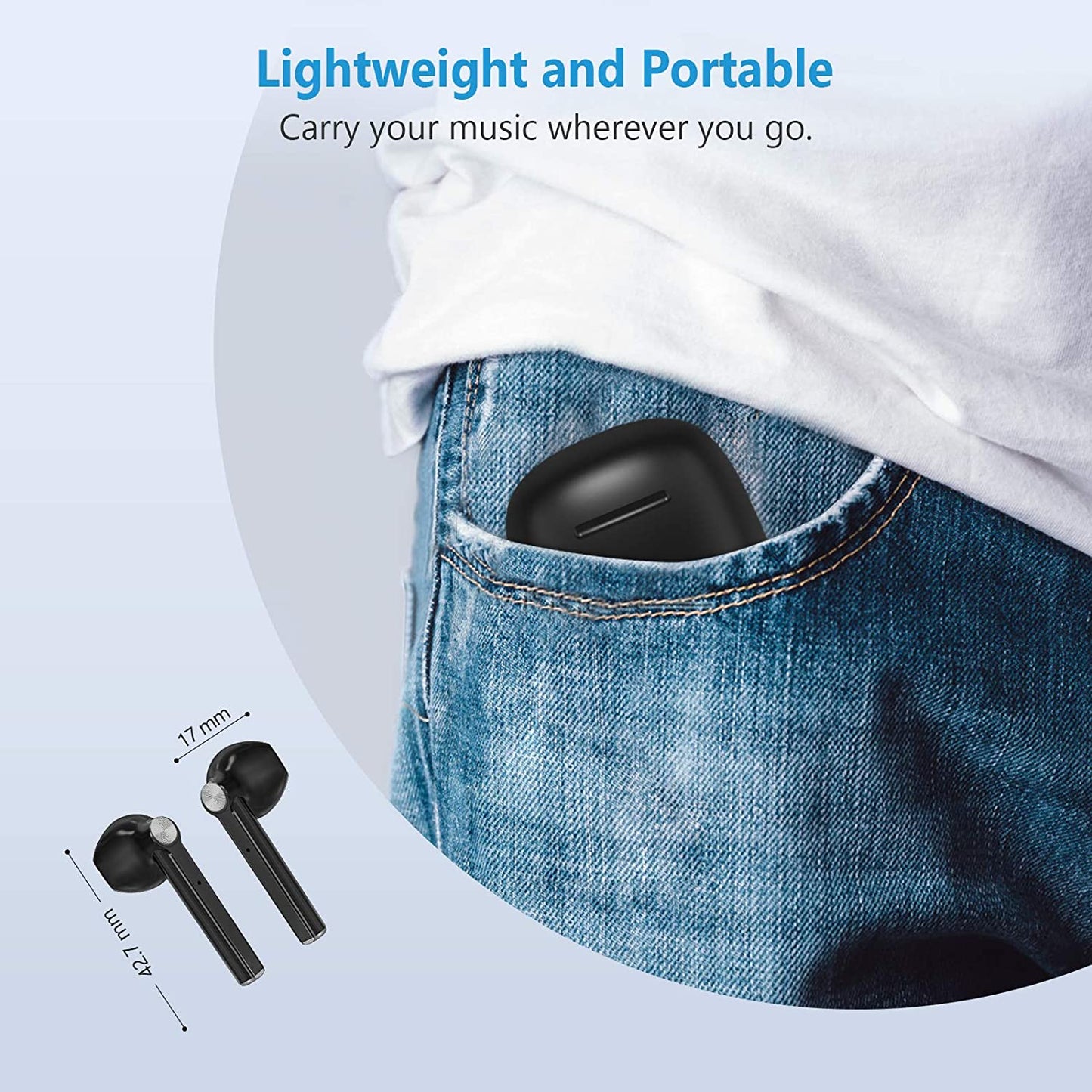 TWS Earphones, Headset True Stereo Headphones Earbuds Wireless - NWXYB