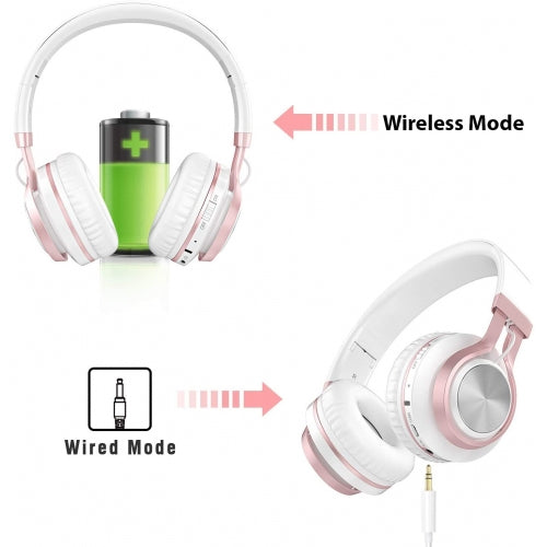 Wireless Headphones, Earphones Hands-free w Mic Headset Foldable - NWE50