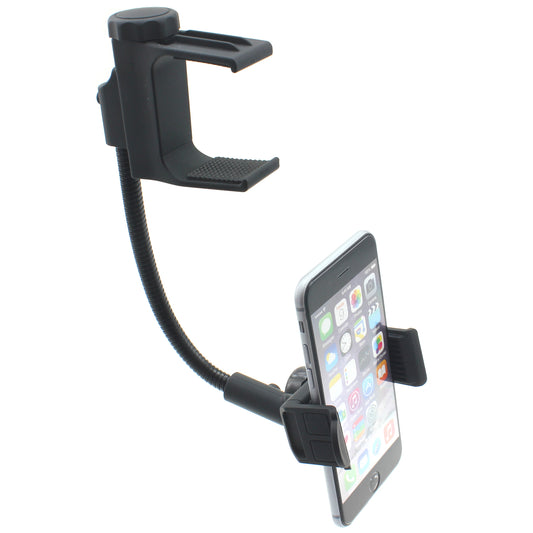 Car Mount, Stron Grip Cradle Rotating Rear View Mirror Holder - NWJ89