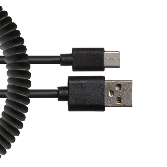USB Cable,  Power Cord Charger MicroUSB Coiled  - NWK09 275-1