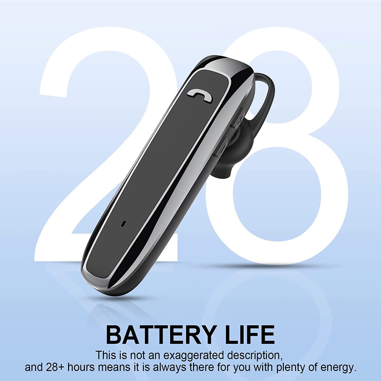 Wireless Earphone , Headset Single Headphone Handsfree Mic Mono Earbud - NWZ71