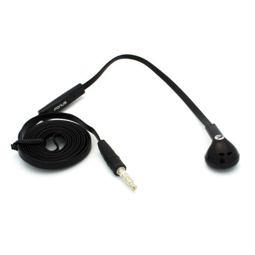 Mono Headset, Flat Headphone 3.5mm Single Earbud Wired Earphone - NWJ88