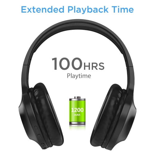 Wireless Headphones, Earphones Hands-free w Mic Headset Foldable - NWL82
