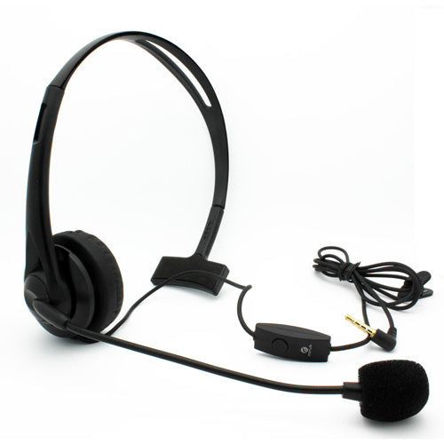 Wired Mono Headphone, Hands-free Single Earbud 3.5mm Headset Earphone w Mic - NWM03