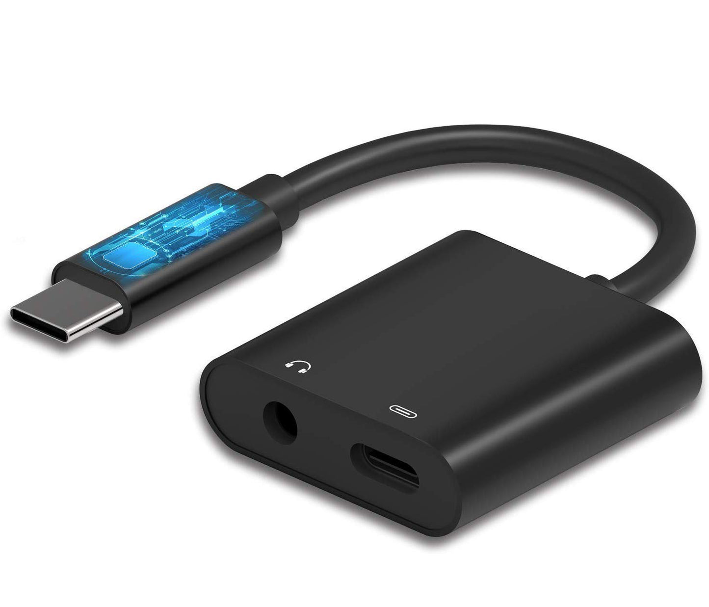 USB-C Headphone Adapter, Mic Support Splitter Charger Port 3.5mm Jack Earphone - NWG76