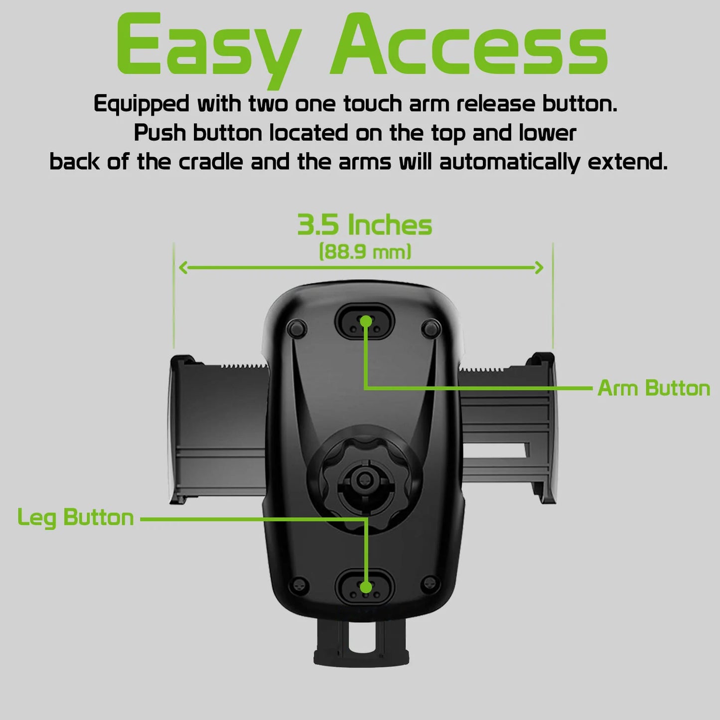 Car Mount, Strong Grip Dock Swivel Cradle Dash Holder - NWZ84