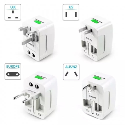 International Charger, AC Power Plug Converter Adapter Travel USB 2-Port - NWM08