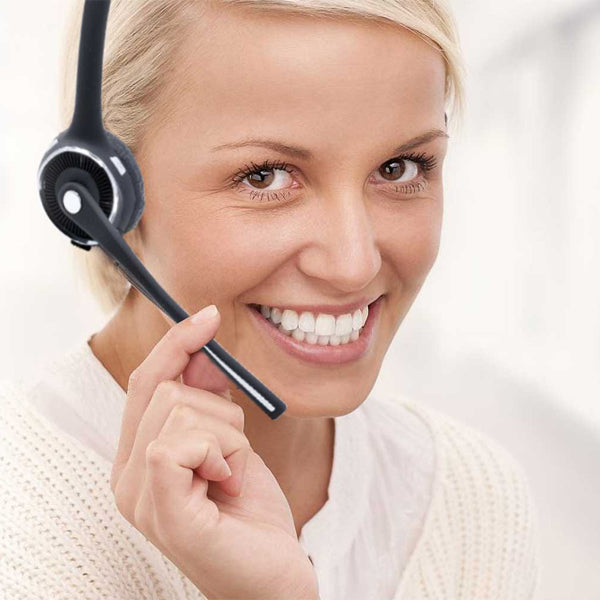 Wireless Headset, Over-the-Head Earphone Hands-free Headphone With Boom Mic - NWK82