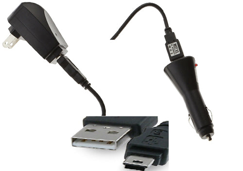 Car Home Charger, Adapter Power Mini-USB Retractable USB Cable - NWB82