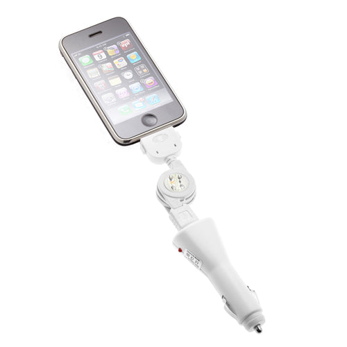 Car Home Charger, AC Plug Adapter Power Retractable USB Cable - NWE64
