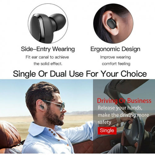 TWS Headphones, Headset True Wireless Stereo Earphones Earbuds Wireless - NWL74