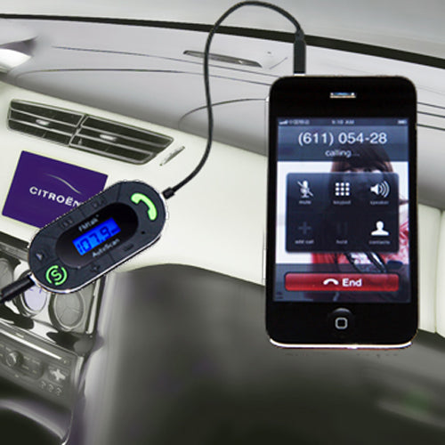 FM Transmitter, Microphone Adapter Hands-free AutoScan Car Stereo - NWF77