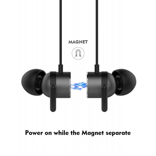 Wireless Earphones, With Microphone Headset Sports Headphones Neckband - NWL84