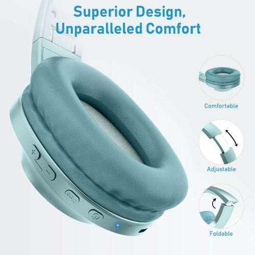 Wireless Headphones, Earphones Hands-free w Mic Headset Foldable - NWCM2