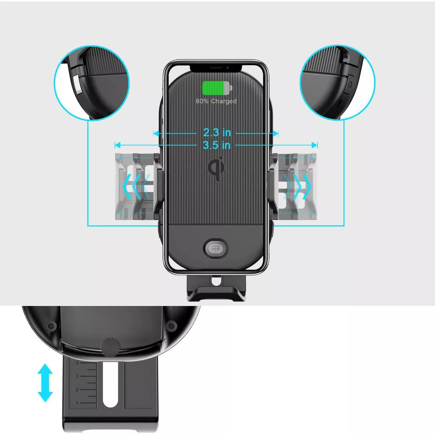 Car Wireless Charger Mount, Dock Cradle Fast Charge Holder Air Vent - NWZ08