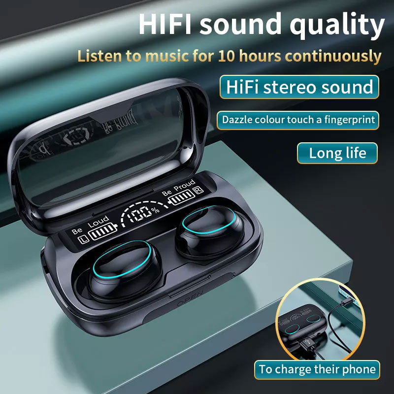 TWS Headphones, Headset True Wireless Stereo Earphones Earbuds Wireless - NWY82