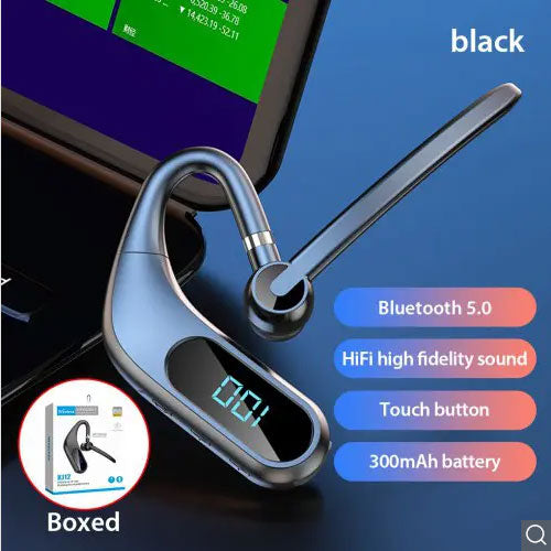 Wireless Earphone, Headset Single Handsfree Headphone Boom Mic Ear-hook - NWY47