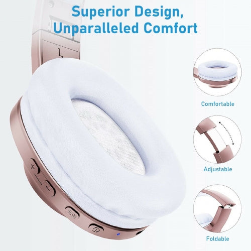 Wireless Headphones, Earphones Hands-free w Mic Headset Foldable - NWCM1