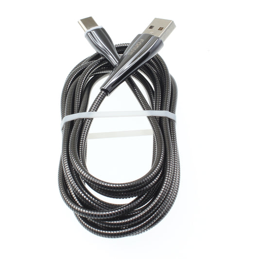 Metal USB Cable, Wire Power Charger Cord Type-C 6ft - NWR89