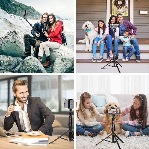 Tripod Selfie Stick, Self-Portrait Built-in Remote Shutter Monopod Wireless - NWRS1