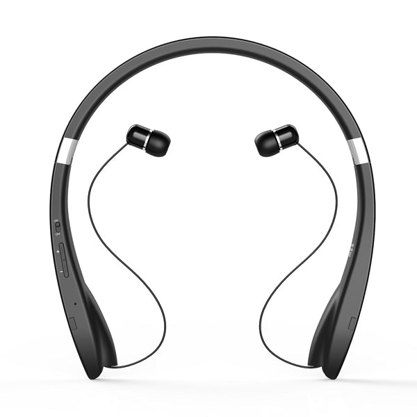 Wireless Headphones, Headset Neckband Folding Retractable Hands-free Mic Sports Earphones - NWM51