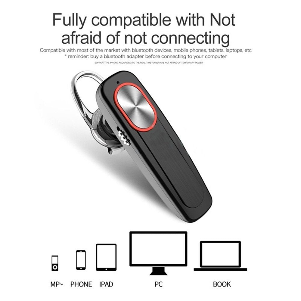 Wireless Earphone, Headset Single Headphone Handsfree Mic Mono Earbud - NWY84