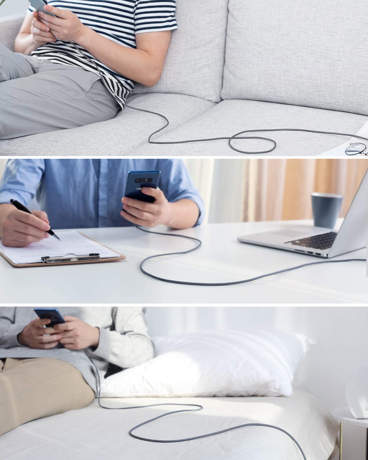 6ft Long USB-C Cable, Chord Wire Power PD Fast Charger Cord - NWJ68