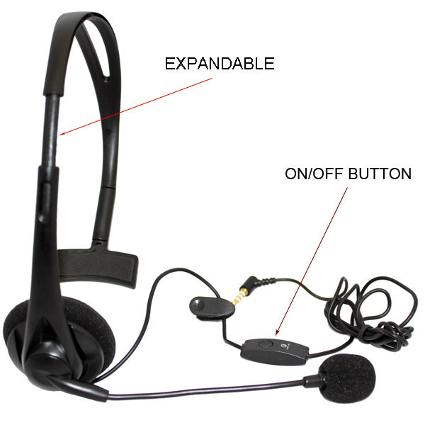 Wired Mono Headphone, Hands-free Single Earbud 3.5mm Headset Earphone w Mic - NWM03
