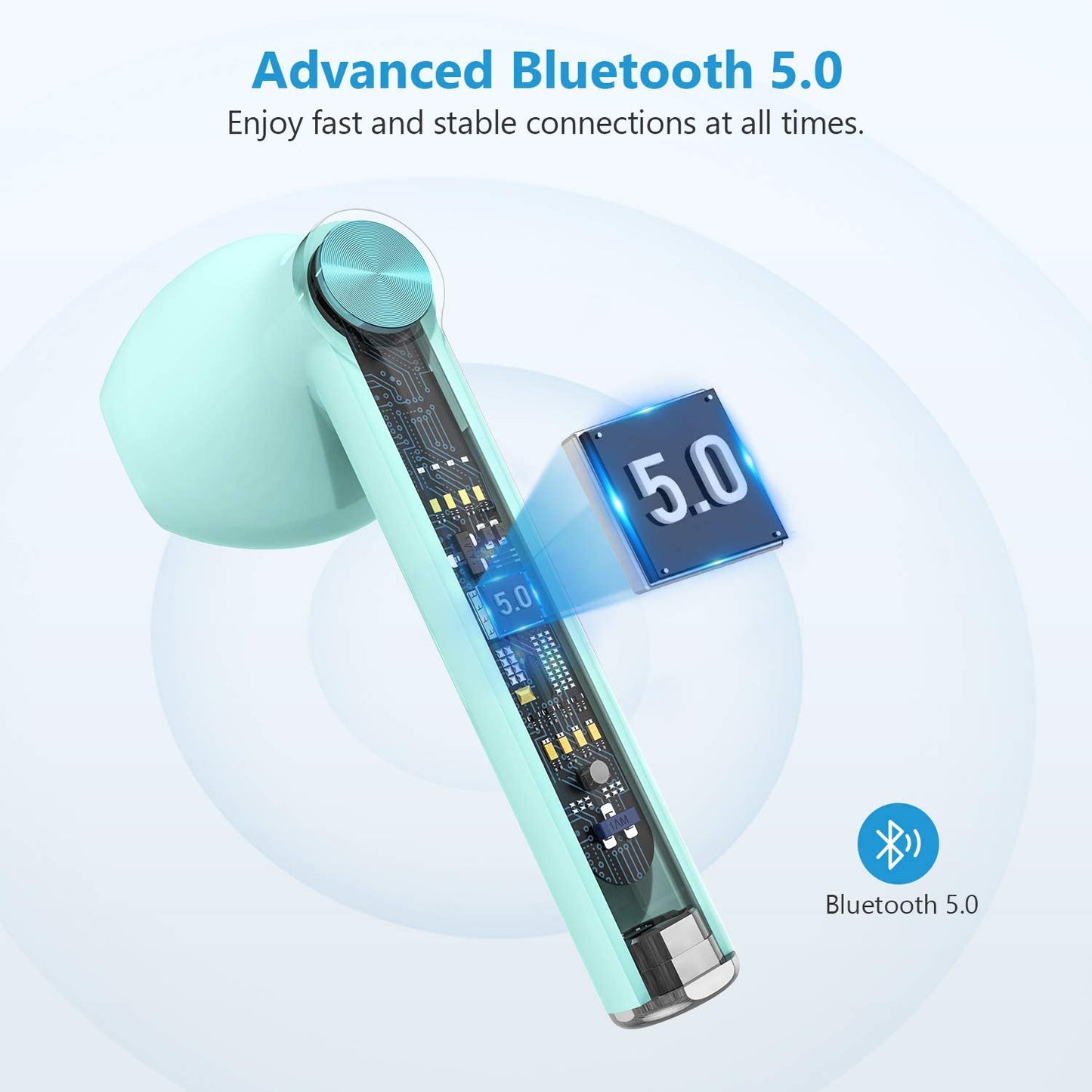 TWS Earphones, Headset True Stereo Headphones Earbuds Wireless - NWXYG