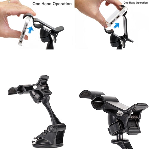 Car Mount, Swivel Cradle Holder Windshield Dash - NWM86