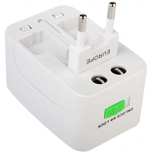 International Charger, AC Power Plug Converter Adapter Travel USB 2-Port - NWM08