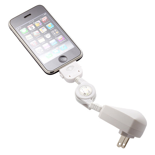 Car Home Charger, AC Plug Adapter Power Retractable USB Cable - NWE64