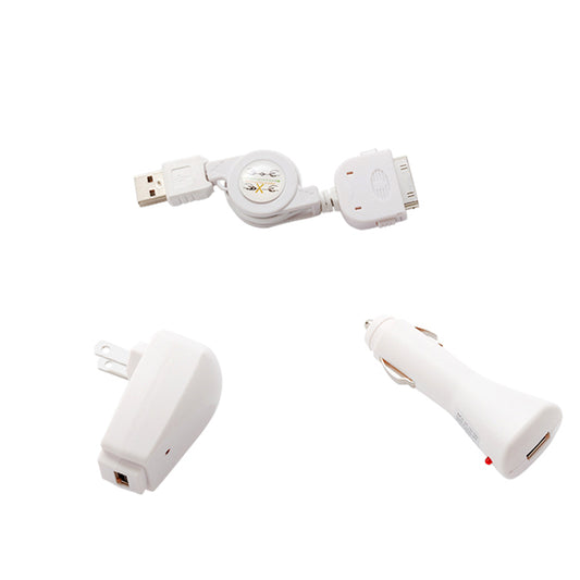 Car Home Charger, AC Plug Adapter Power Retractable USB Cable - NWE64