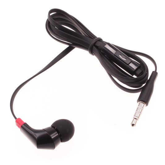Mono Headset, Hands-free Single Headphone 3.5mm Wired Earbud Earphone w Mic - NWF47