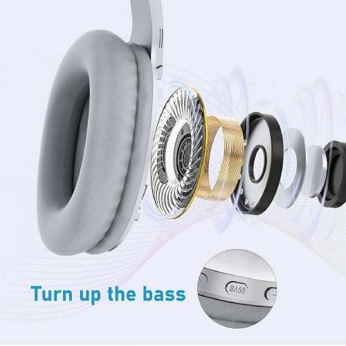 Wireless Headphones, Earphones Hands-free w Mic Headset Foldable - NWCM4