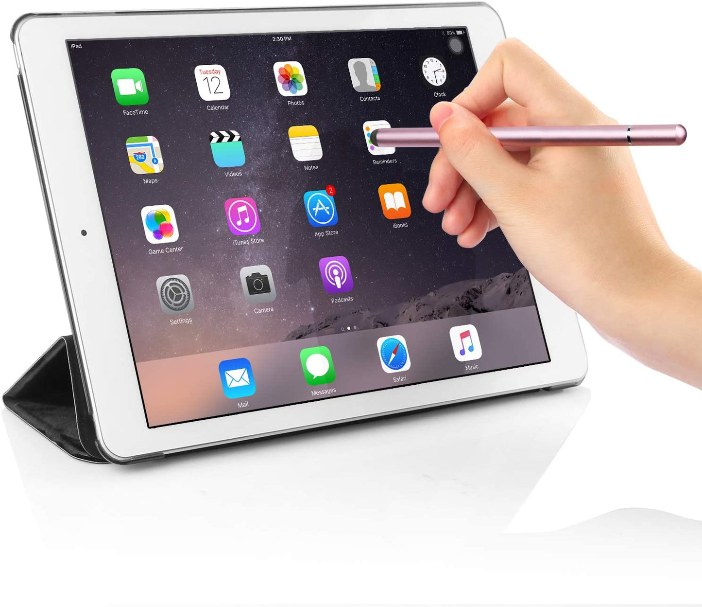 Pink Stylus, Lightweight Aluminum Fiber Tip Touch Screen Pen - NWZ80